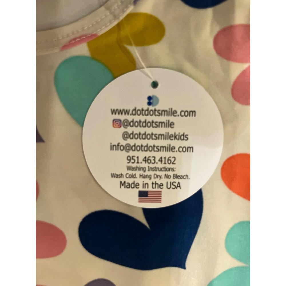 DotDot Smile Tank Dress Girls 11 NEW Multi Heart Print Sleeveless Pullover - Picture 8 of 10